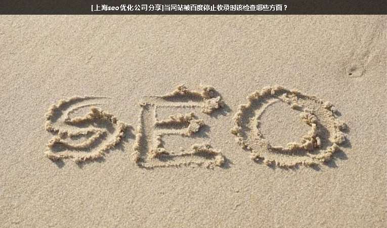[上海seo優(yōu)化公司分享]當網(wǎng)站被百度停止收錄時該檢查哪些方面？